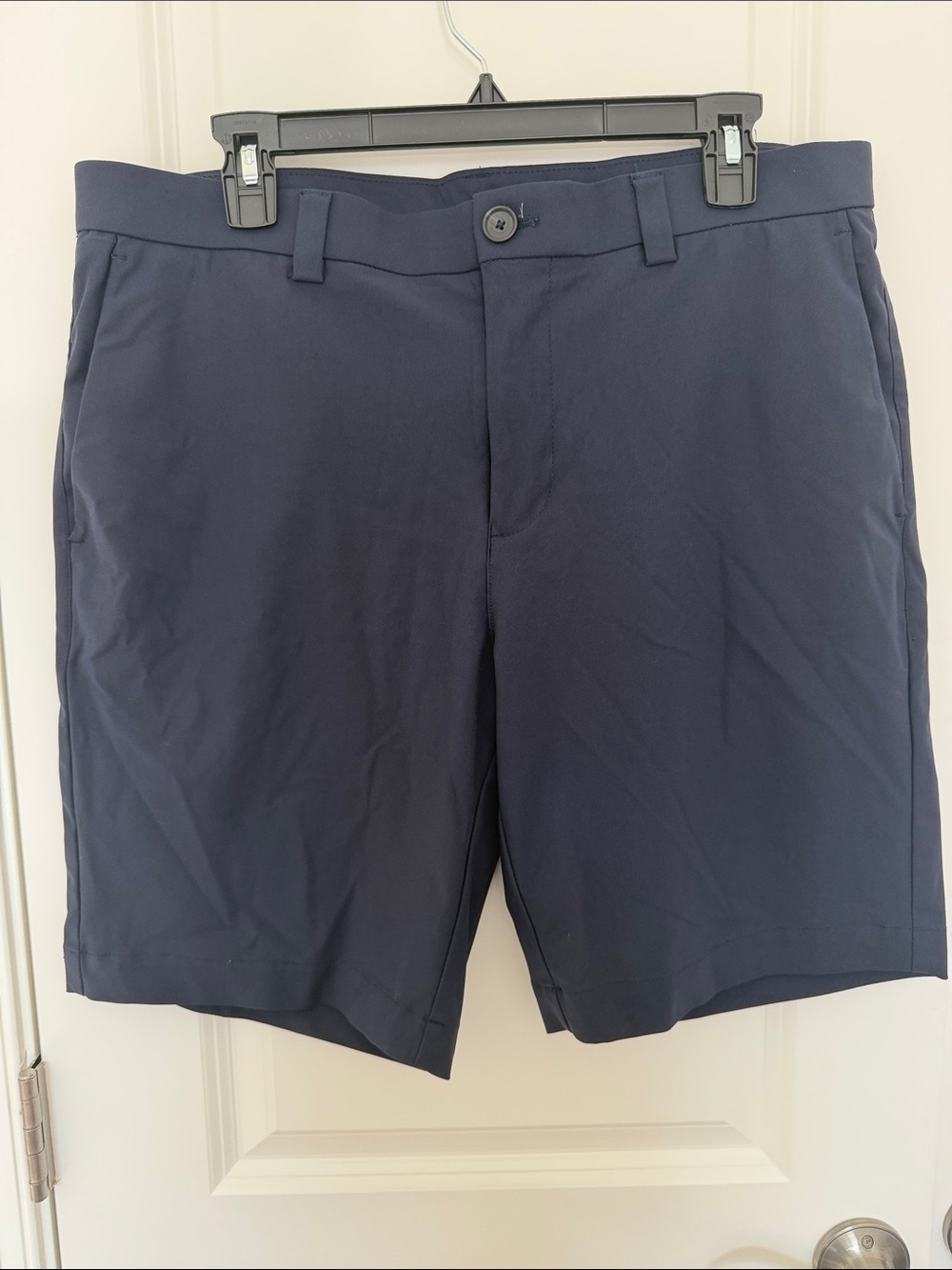 Men's Flat-Front Navy Performance Shorts